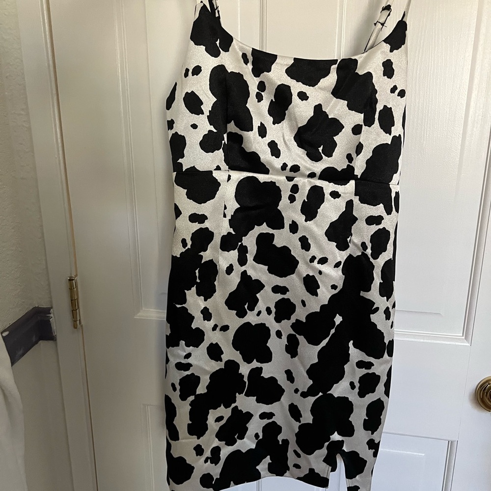 Cow print dress